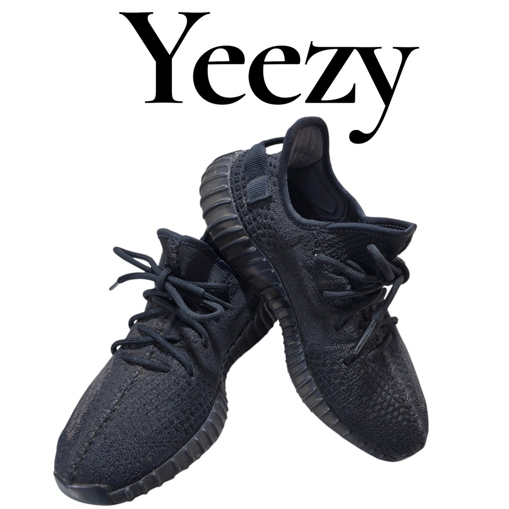 Adidas Yeezy Boost 350 V2 Onyx Mens 9 Black Primeknit Sneaker HQ4540 Streetwear